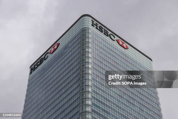 General view of HSBC global headquarters in Canary Wharf.