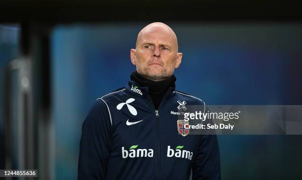 Dublin , Ireland - 17 November 2022; Norway manager Ståle Solbakken during the International Friendly match between Republic of Ireland and Norway at...