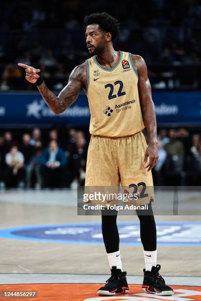 Cory Higgins, #22 of FC Barcelona in action during the 2022/2023 Turkish Airlines EuroLeague Regular Season Round 8 match between Anadolu Efes...