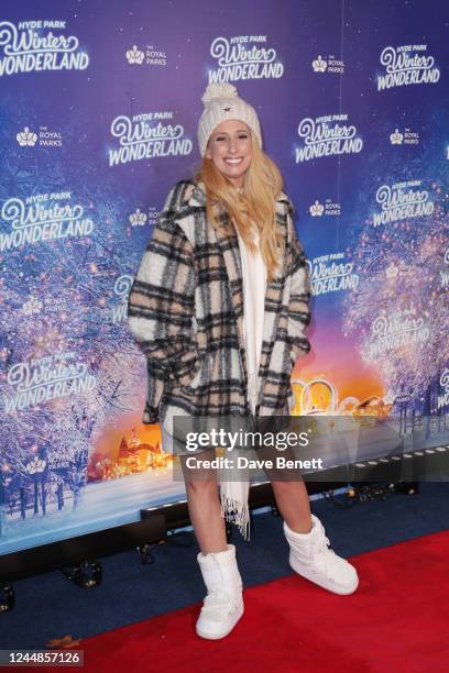 Stacey Solomon attends the Hyde Park Winter Wonderland 2022 VIP preview night on November 17, 2022 in London, England.