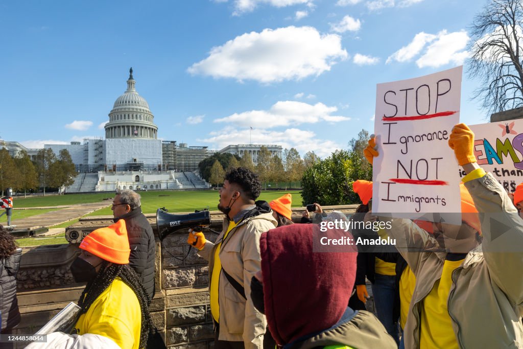 Daca Races Pro-DACA protestors hold a march outside of the U.S. Capitol Building ...