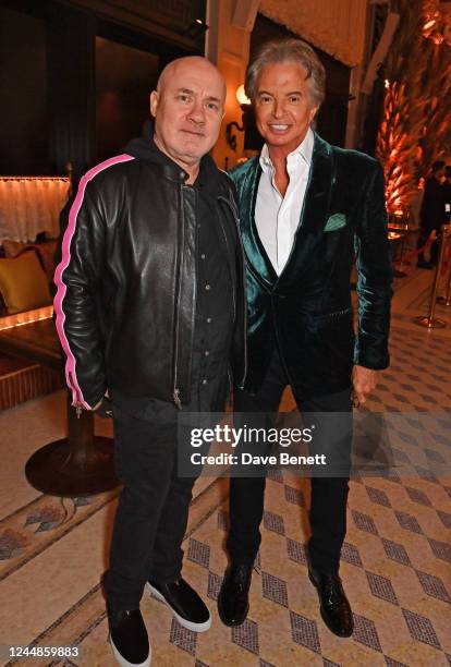 Damien Hirst and Richard Caring attend Bacchanalia London's grand opening party on November 17, 2022 in London, England.