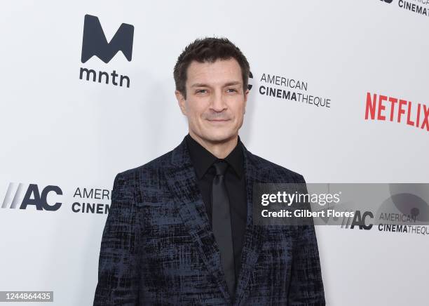 Nathan Fillion at the 36th Annual American Cinematheque Awards held at The Beverly Hilton on November 17, 2022 in Beverly Hills, California.