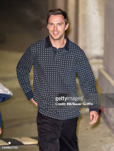 Nicholas Hoult is seen at "Jimmy Kimmel Live" on November 17, 2022 in Los Angeles, California.