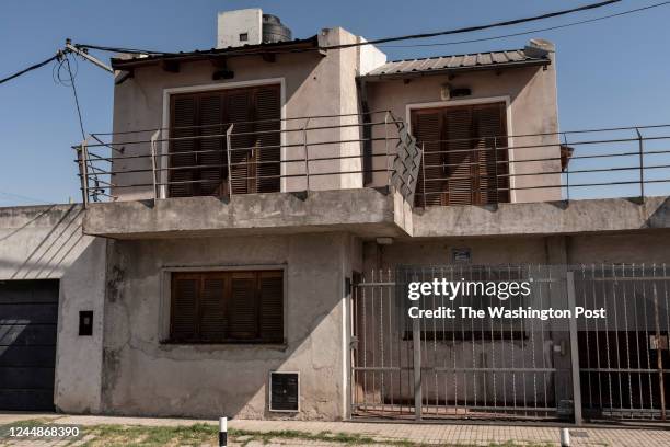 Lionel Messi's childhood home, in the neighborhood of La Bajada. October 30, 2022 in Rosario, Sante Fe province, Argentina. Messi grew up in the...