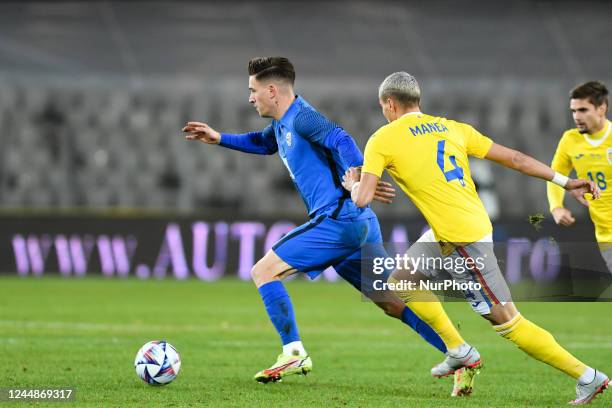 Benjamin Verbi in action during Friendly Game: Romania vs Slovenia, disputed on Cluj Arena, 17 November 2022