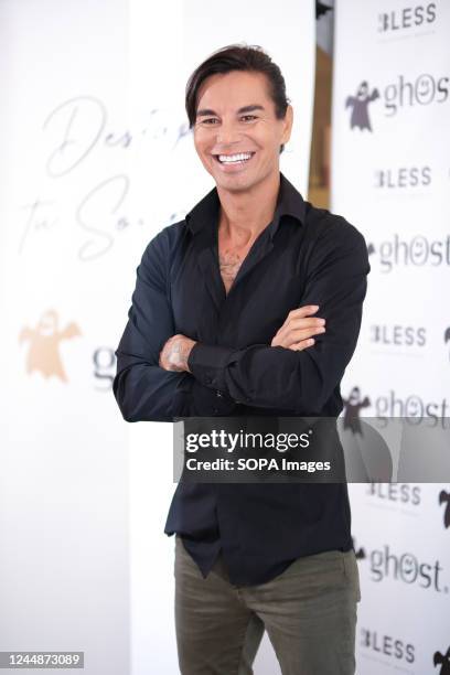 Singer, Julio Iglesias Jr. Poses during the presentation of the new jewelry collection of the Ghost brand in Madrid.
