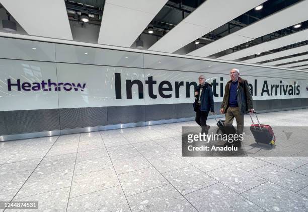 Passengers at Heathrow Airport in London, Britain, on November 18, 2022 face travel disruption on the first of three days of strike action over pay...