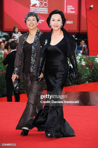 Director Ann Hui and actress Deannie Yip attend the "Damsels In Distress" Premiere And Closing Ceremony of the 68th Venice International Film...