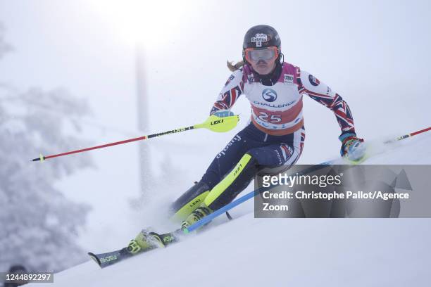Charlie Guest of Team Great Britain in action during the Audi FIS Alpine Ski World Cup Women's Slalom on November 19, 2022 in Levi, Finland.