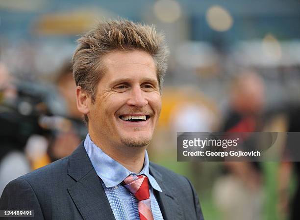General Manager Thomas Dimitroff of the Atlanta Falcons looks on from the sideline before a preseason game against the Pittsburgh Steelers at Heinz...