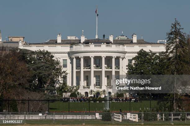 Guest gather on the South Lawn of the White House for the wedding of Naomi Biden to Peter Neal on on November 19, 2022 in Washington, DC. Naomi Biden...