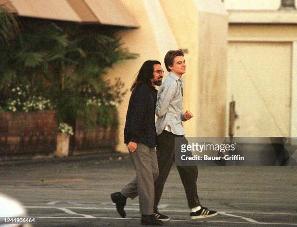 George DiCaprio and Leonardo DiCaprio are seen on December 08, 1997 in Los Angeles, California.