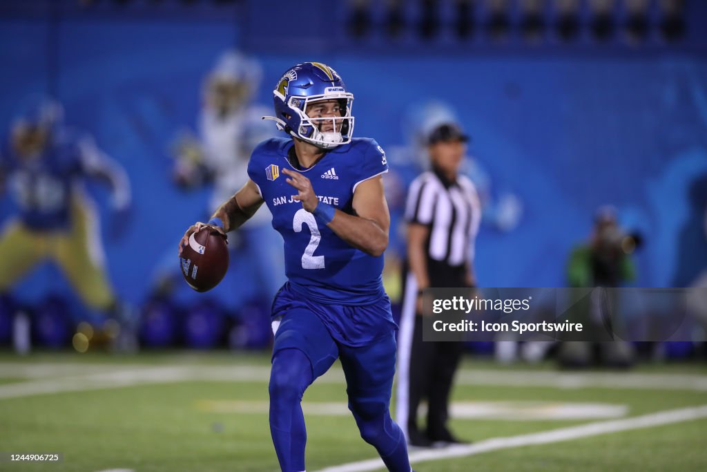 Chevan San Jose State Spartans quarterback Chevan Cordeiro during the... News ...