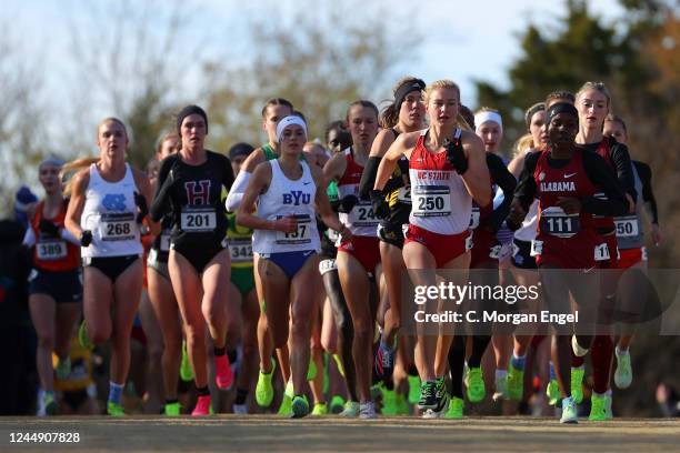 Katelyn Tuohy of the NC State Wolfpack competes during the Division I Womens Cross Country Championship on November 19, 2022 in Stillwater, Oklahoma.