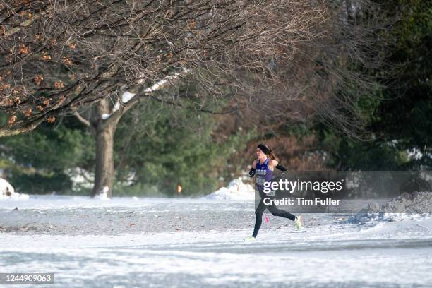 Kassie Parker of the Loras College Duhawks during the Division III Mens and Womens Cross Country Championships held at Forest Akers on November 19,...