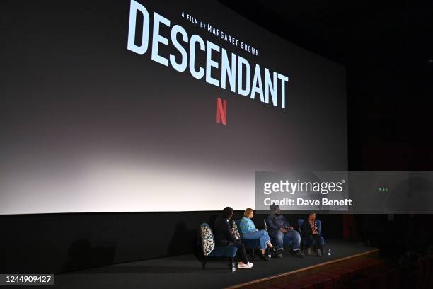 David Olusoga, Margaret Brown, Ahmir "Questlove" Thompson and Joycelyn Davis attend a special screening of 'Descendant' at the Picturehouse Central...