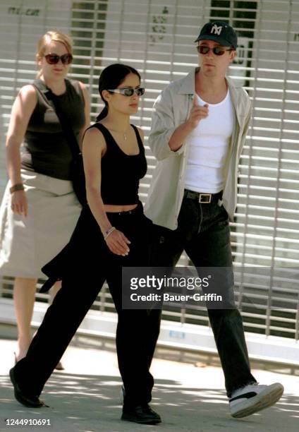 Salma Hayek and Ed Norton are seen on May 14, 2000 in Los Angeles, California.