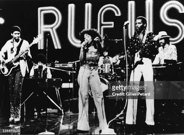 Rufus featuring Chaka Khan perform on US TV show Midnight Special, 1975.