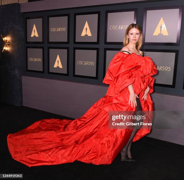 Mia Goth at the Academys 13th Governors Awards held at the Fairmont Century Plaza on November 19, 2022 in Los Angeles, California.