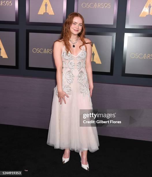 Sadie Sink at the Academys 13th Governors Awards held at the Fairmont Century Plaza on November 19, 2022 in Los Angeles, California.