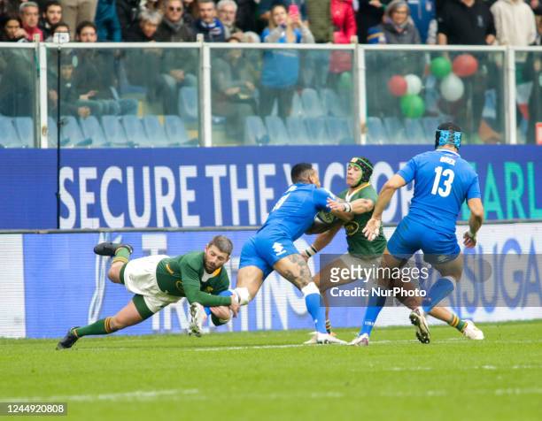 During the ANS - Autumn Nations Series Italy, rugby match between Italy and South Africa on 19 November 2022 at Luigi Ferrarsi Stadium in Genova,...