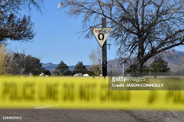 Sign for Club Q, an LGBTQ nightclub, is seen in Colorado Springs, Colorado, on November 20, 2022. - At least five people were killed and 18 wounded...