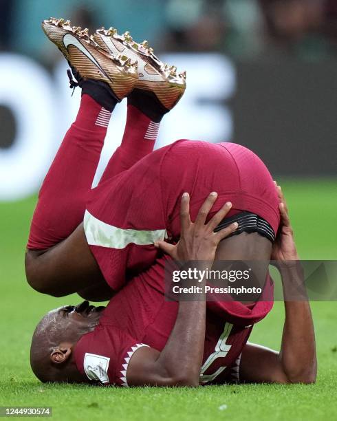 Hasan Rma Hassan Albdelkarim of Qatar during the Qatar 2022 World Cup match ...