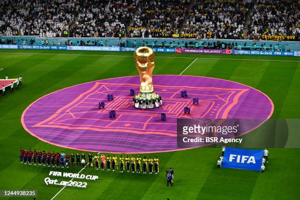 General interior overview during the opening ceremony prior to the Group A - FIFA World Cup Qatar 2022 match between Qatar and Ecuador at Al Bayt...