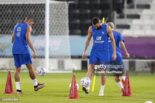 Karim Benzema during offical training France National team at FIFA World Cup Qatar 2022 at 19 November 2022.