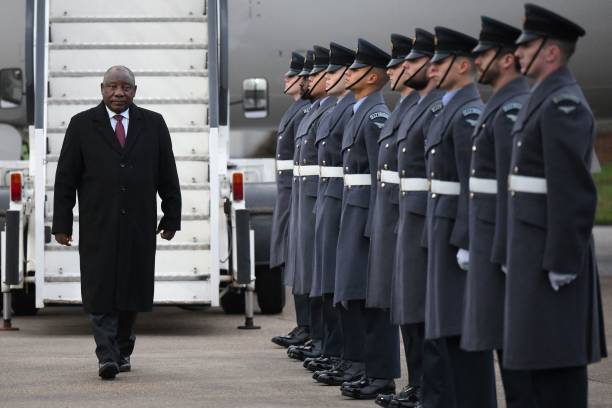 GBR: South African President Arrives At London Stansted Ahead Of State Visit