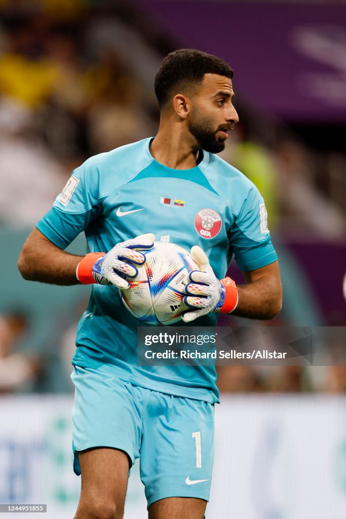 Saad Al-Sheeb of Qatar in action during the FIFA World Cup Qatar 2022 ...