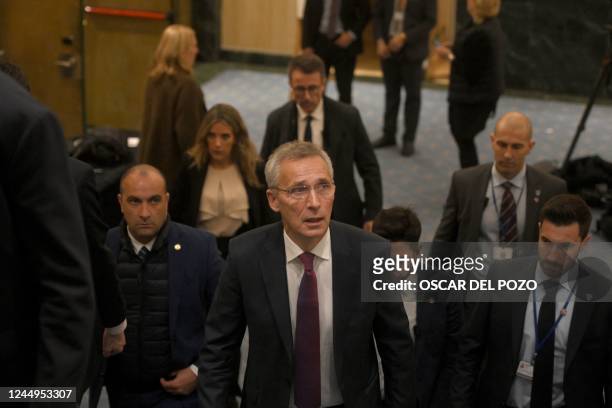 Secretary General Jens Stoltenberg attends NATO Parliamentary Assembly annual session held in Madrid on November 21, 2022.