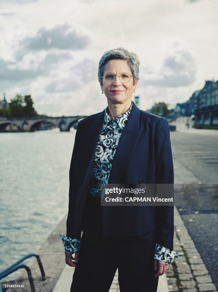 Sandrine Rousselle the EELV deputy of Paris Sandrine Rousseau is photographed for Paris ...