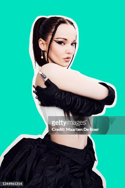 Dove Cameron, winner of the New Artist of the Year award, poses for a portrait during the 2022 American Music Awards at Microsoft Theater on November...