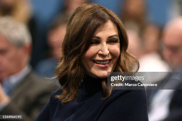 Italian Minister of tourism , Daniela Santanche, looks on during the closing press conference of the Nitto ATP World Tour Finals.