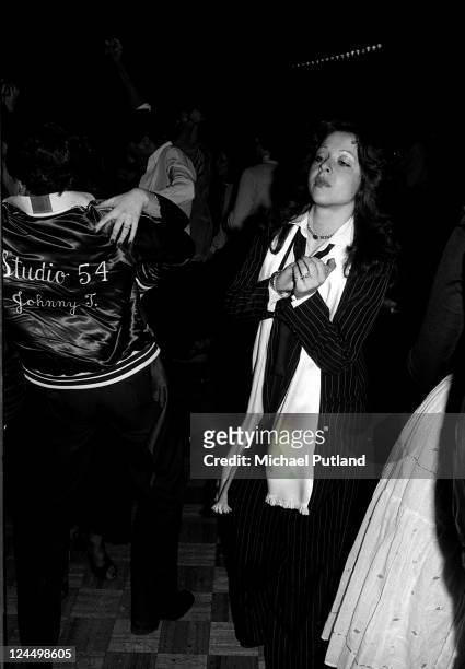 Singer Vicky Leandros at Studio 54 nightclub, New York, 14th March 1978.
