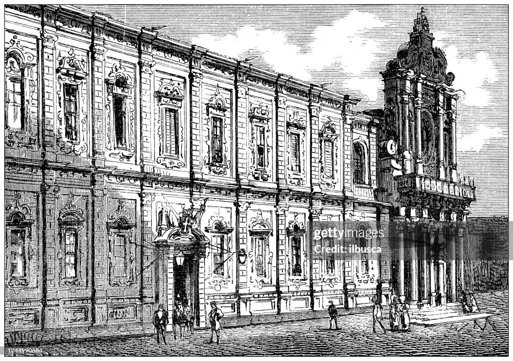 Antique illustration: Lecce, Italy