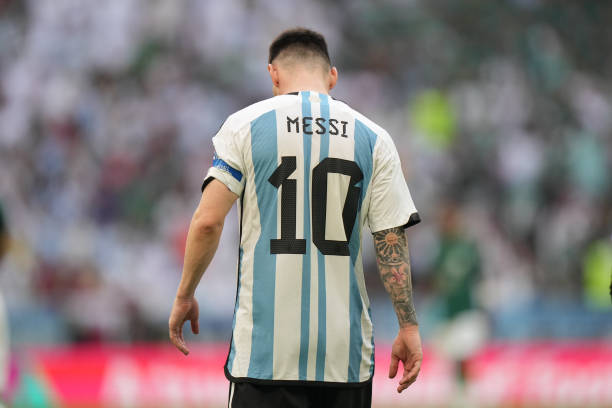 Lionel Messi of Argentina during the Qatar 2022 World Cup match, Group C, between Argentina and Arabia Saudita played at Lusail Stadium on Nov 22,...