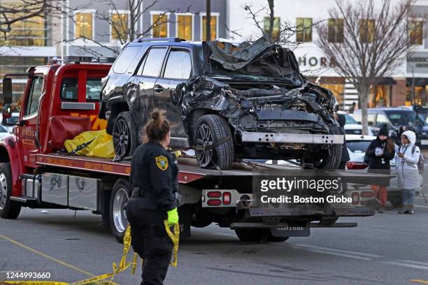 Hingham, MA An SUV crashed into the Apple store at Derby Street Shops. The incident left one dead and at least 19 injured. Bradley Rein of Hingham,...