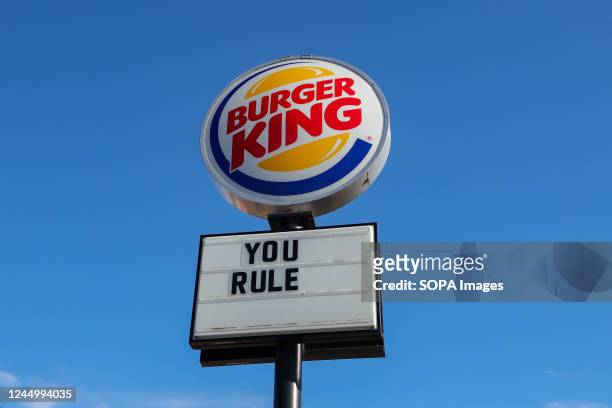 Sign with the Burger King logo is seen in Williamsport.