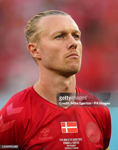 Denmark's Simon Kjaer during the FIFA World Cup Group D match at Education City Stadium, Al Rayyan, Qatar. Picture date: Tuesday November 22, 2022.