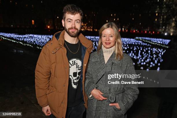 Cassius Taylor and Lady Helen Taylor attend the opening of the 2022 'Ever After Garden', the illuminated garden of remembrance, in support of the...