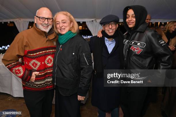 Sam McKnight, Camilla Lowther, Chairman of Conde Nast Jonathan Newhouse and Kesewa Aboah attend the opening of the 2022 'Ever After Garden', the...