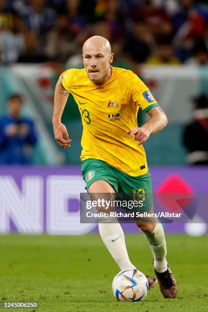 Aaron Mooy of Australia during the FIFA World Cup Qatar 2022 Group D match between France and Australia at Al Janoub Stadium on November 22, 2022 in...