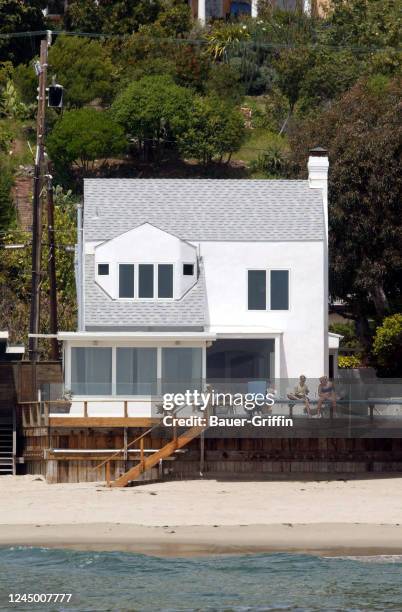 Charlize Theron and mother Gerda Jacoba Aletta Maritz are seen at the reported Malibu home of Charlize Theron on April 20, 2003 in Los Angeles,...