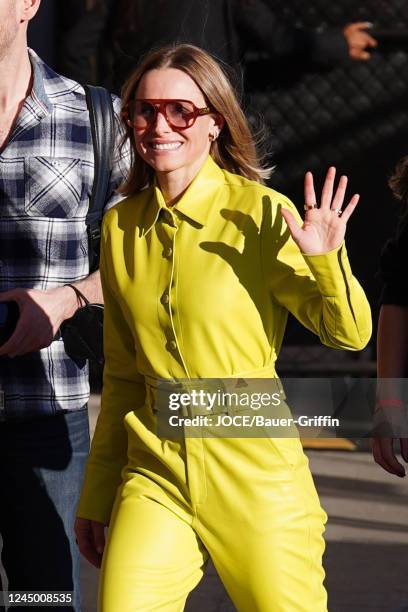 Kristen Bell is seen at "Jimmy Kimmel Live" on November 22, 2022 in Los Angeles, California.