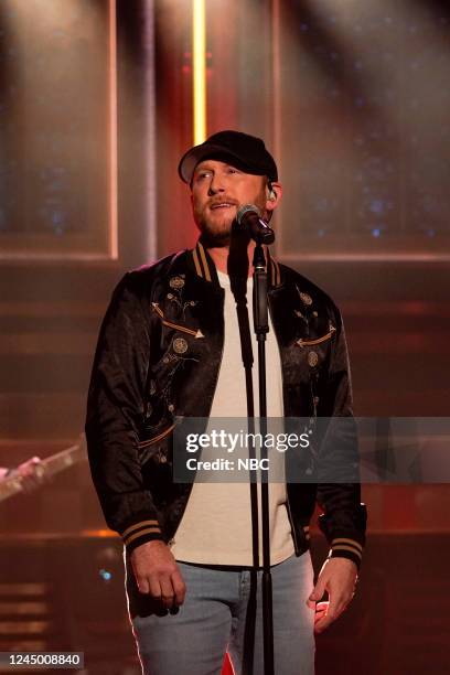 Episode 1751 -- Pictured: Musical guest Cole Swindell performs on Tuesday, November 22, 2022 --