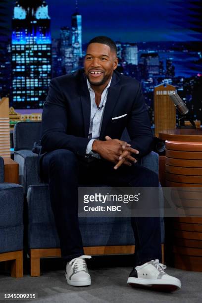 Episode 1751 -- Pictured: Television personality Michael Strahan during an interview on Tuesday, November 22, 2022 --