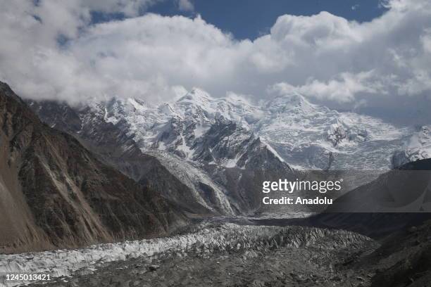 View of snow covered Nanga Parbat, which is the ninth-highest mountain in the world, named King of the Mountains by inhabitants and known as the...